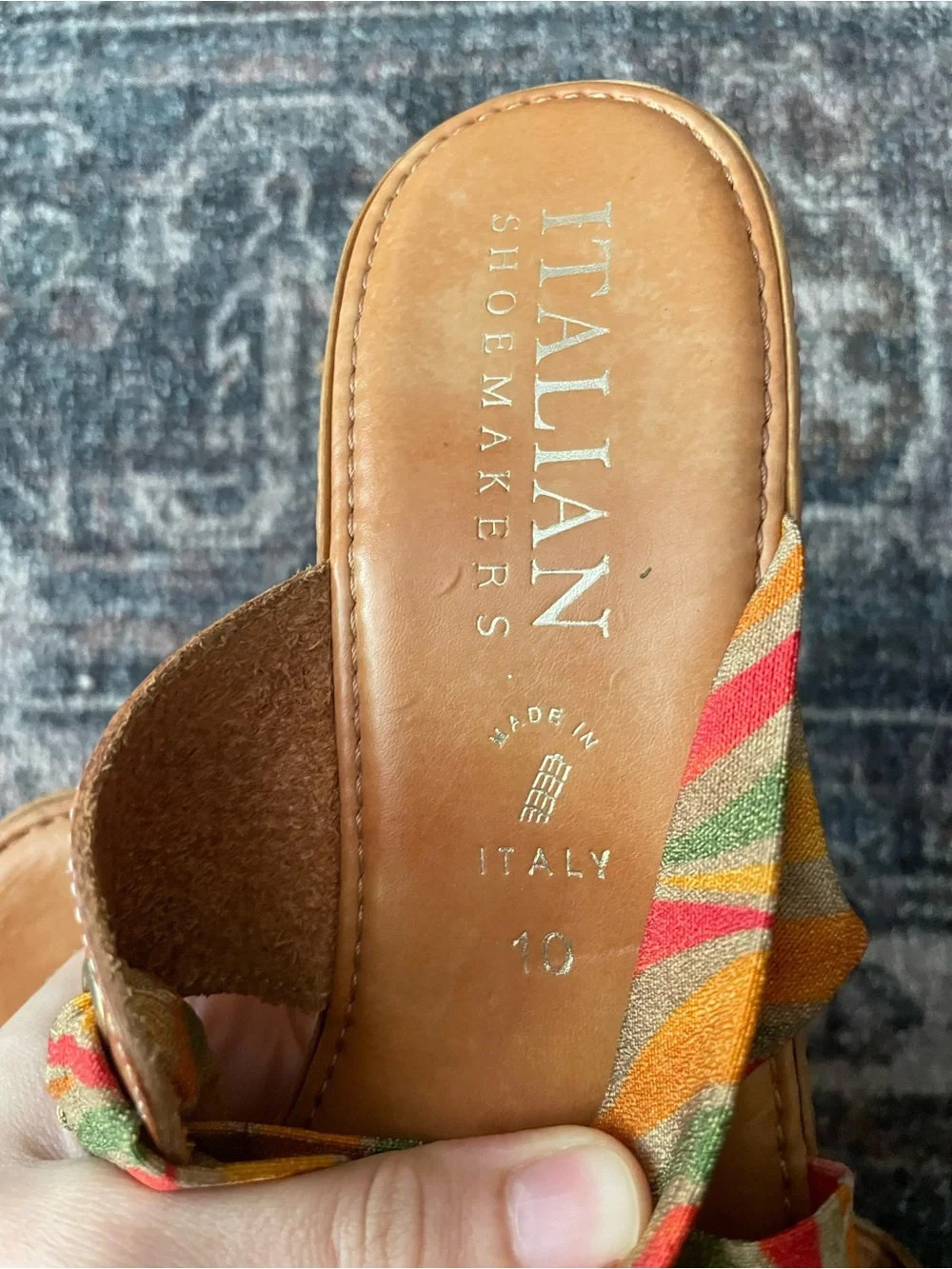 🥭Italian shoemakers wedge sandals🥭
